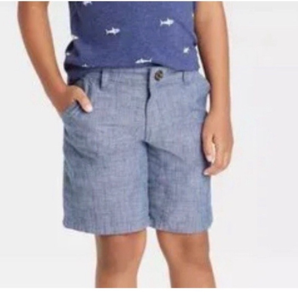Boys' Flat Front Chambray Shorts